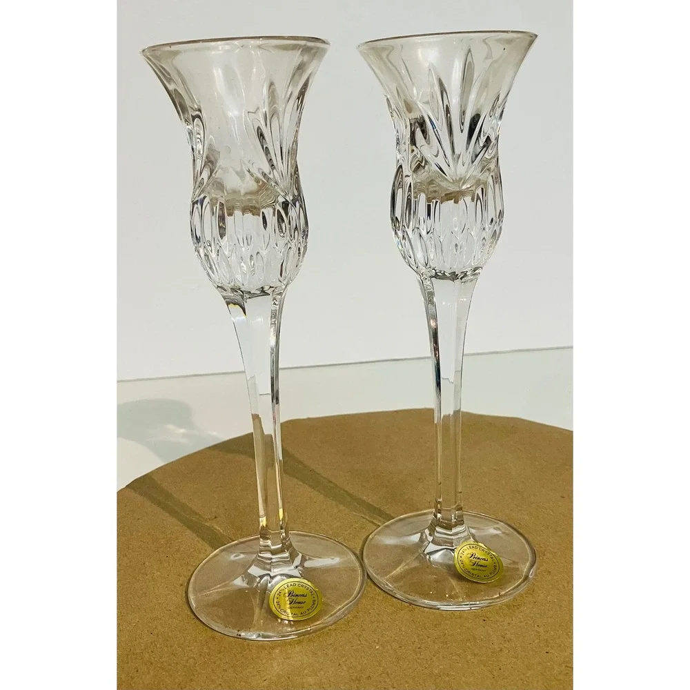 Princess House Candlestick Holders Clear cryExcellent Crystal Heritage Set